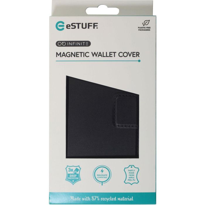 eSTUFF iPhone 16 Pro Max INFINITE MILAN Wallet Cover - Black - 87% recycled material 10 eSTUFF iPhone 16 Pro Max INFINITE MILAN Wallet Cover - Black - 87% recycled material 10