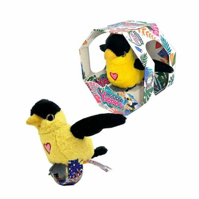 Happy Yappers Peluche Pajarito Interactivo Parlante - Canta, Mueve Alas, Repite Voz - Juguete Educativo Niños +3 Años - 18x18x5 cm 4