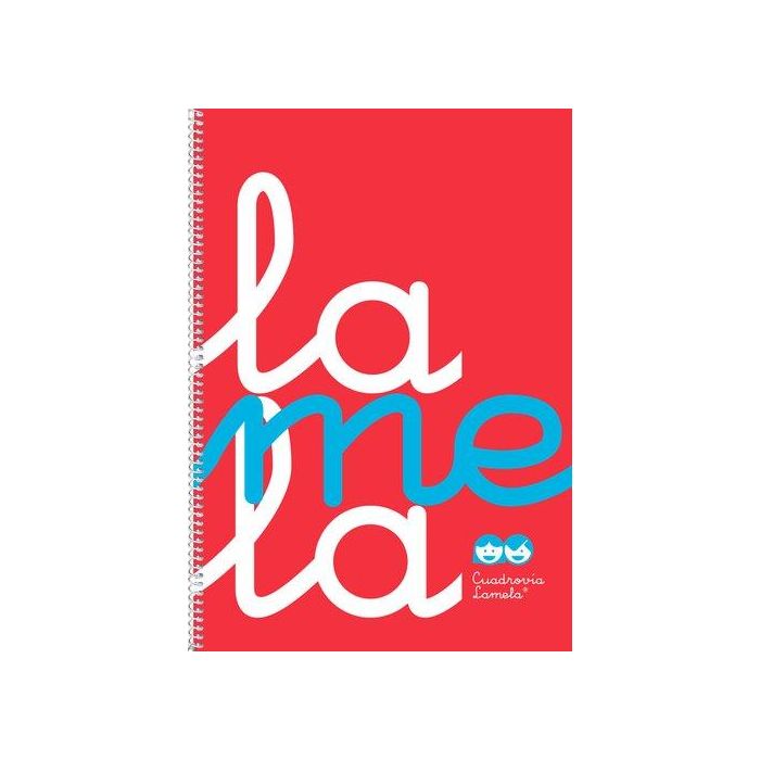Lamela Bloc Tapa Polipropileno 4º 80H Cuadrovia 5 Mm Rojo 5 unidades