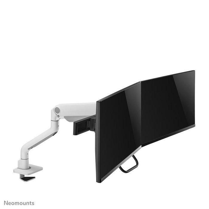 Neomounts Brazo de monitor DS75S-950WH2 para pantallas de 17-32", soporte de escritorio con resorte de gas, capacidad 8kg, blanco, 2 pantallas 10