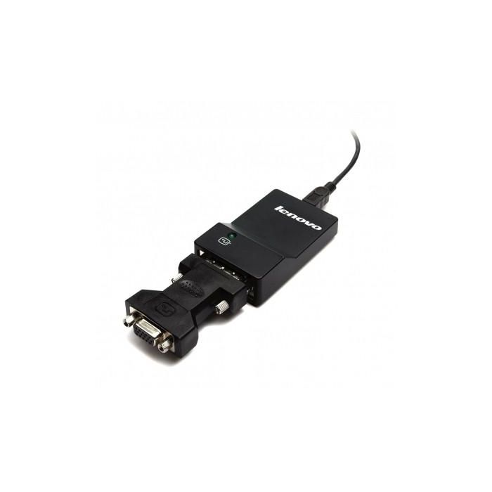 Lenovo USB 3.0 to DVI/VGA Monitor Adapter - Adapter - Digital / Daten, Digital / Display / Video 0,7 m - Schwarz 2