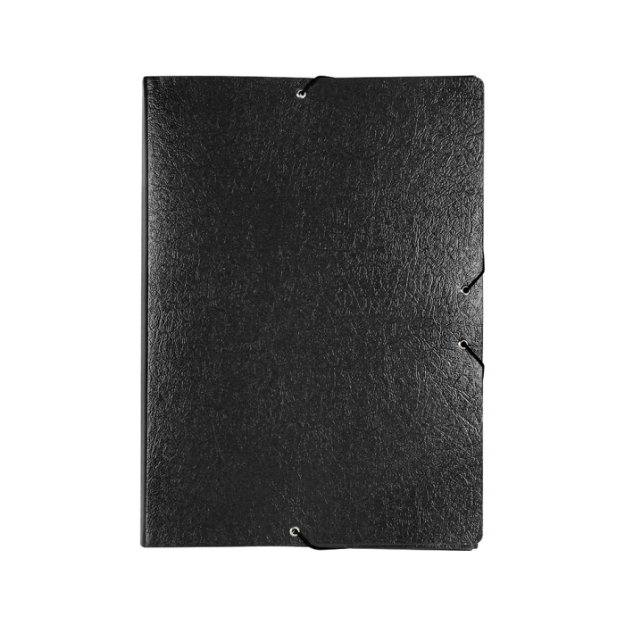 Liderpapel Carpeta proyectos folio lomo 90mm cartón gofrado negra 7