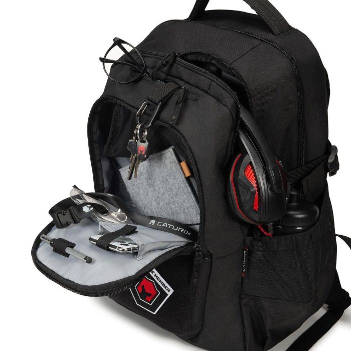 Mochila para Portátil Caturix CTRX-12 Negro 1 Mochila para Portátil Caturix CTRX-12 Negro 1