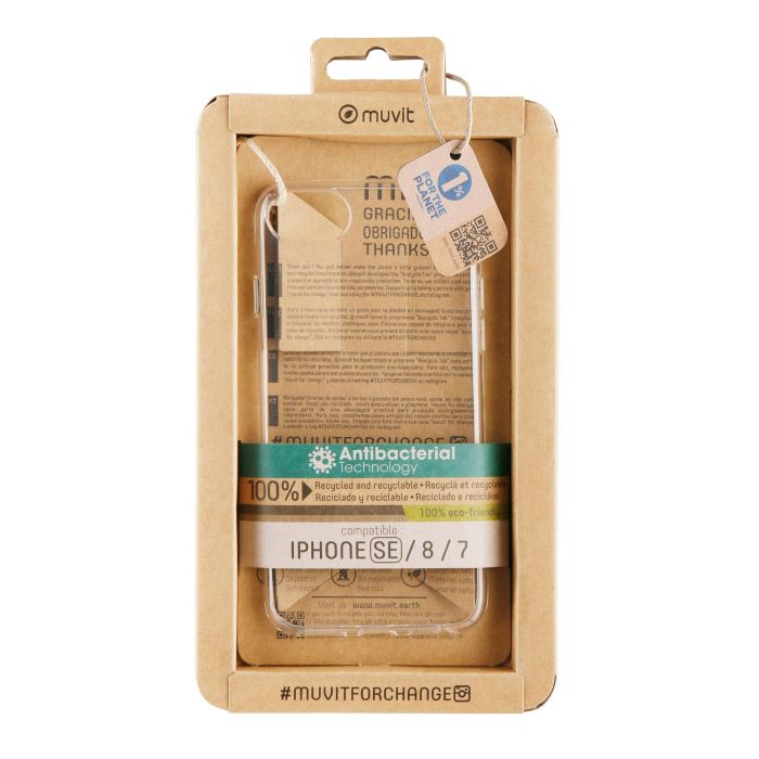 Muvit Funda Antibacteriana Recycletek para Apple iPhone - Material 100% Reciclado 0 Muvit Funda Antibacteriana Recycletek para Apple iPhone - Material 100% Reciclado 0