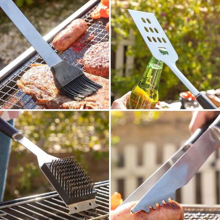 Kit de Utensilios para Barbacoa con Maletín BBSet InnovaGoods 12 Piezas 6 Kit de Utensilios para Barbacoa con Maletín BBSet InnovaGoods 12 Piezas 6