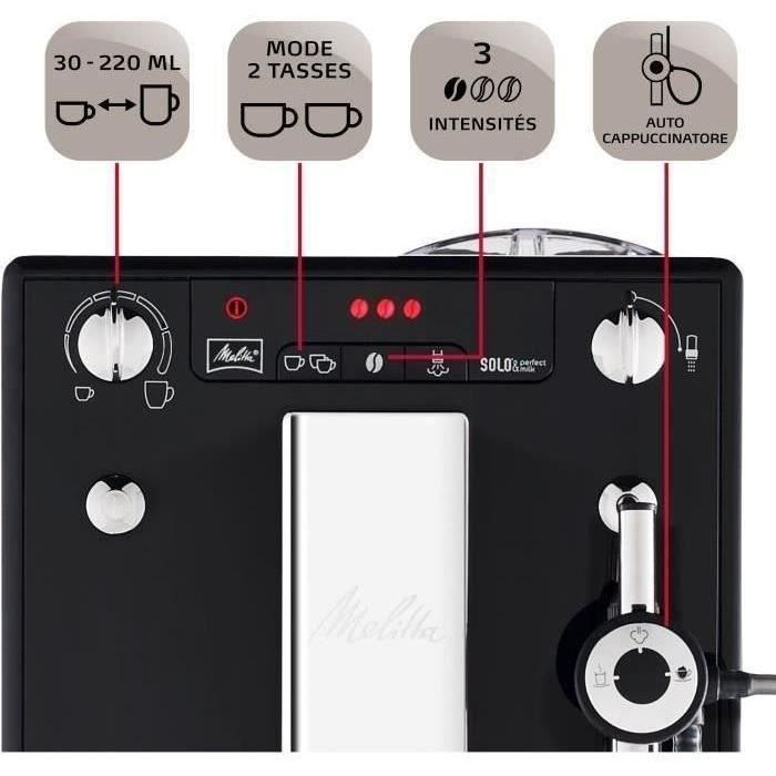 MELITTA E957-101 Cafetera espresso automática con molinillo de leche Caffeo Solo & Perfect - Negro 4 MELITTA E957-101 Cafetera espresso automática con molinillo de leche Caffeo Solo & Perfect - Negro 4
