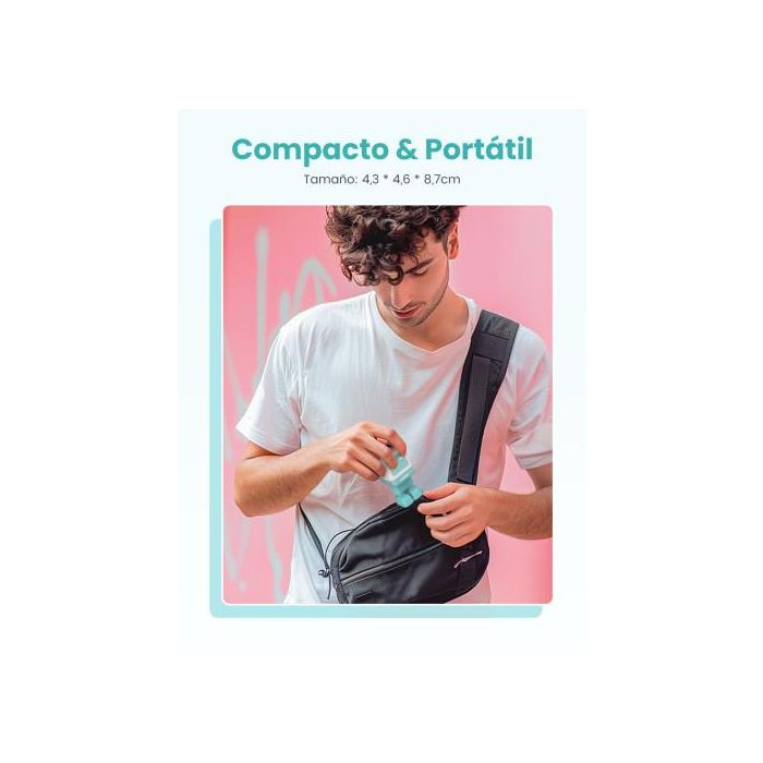 UGREEN Cargador Rápido GaN 65W 3 Puertos USB C/A con Pantalla LED, Azul - Ref. 35855 8