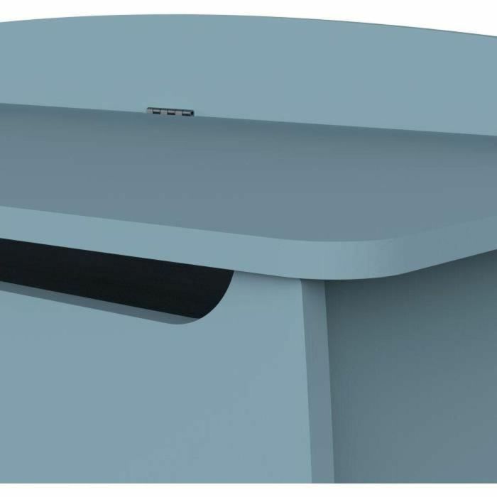 Demeyere AUC1703287660619 Caja para juguetes FIRMIANA estilo escandinavo azul tormenta y madera natural 82,4 x 39,1 x 58,9 cm 3