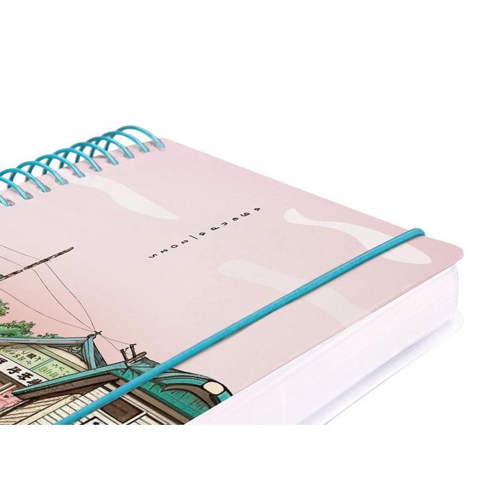 Agenda Espiral Liderpapel Santorini A6 2025 Dia Pagina Atardecer Rosa Papel 60 gr 3