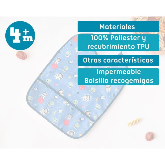 Babero Impermeable Azul 4 Babero Impermeable Azul 4