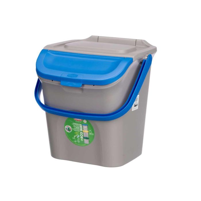 Cubo Basura 28L Apilable Ecoway Azul Stefanplast 38X41CM (6 Unidades) 1 Cubo Basura 28L Apilable Ecoway Azul Stefanplast 38X41CM (6 Unidades) 1