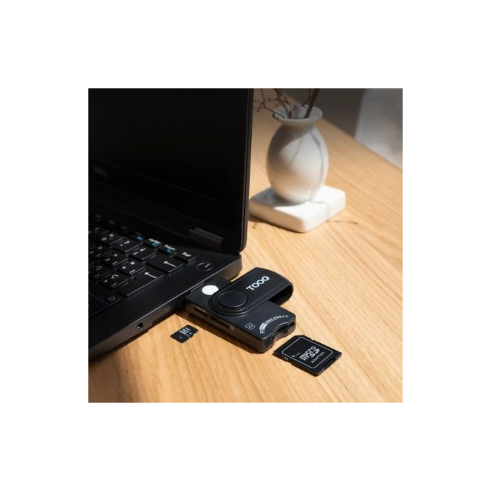 Lector de DNI, Tarjetas Inteligentes, SD y MicroSD TooQ TQR-3012B/ USB 2.0/ Negro 1 Lector de DNI, Tarjetas Inteligentes, SD y MicroSD TooQ TQR-3012B/ USB 2.0/ Negro 1
