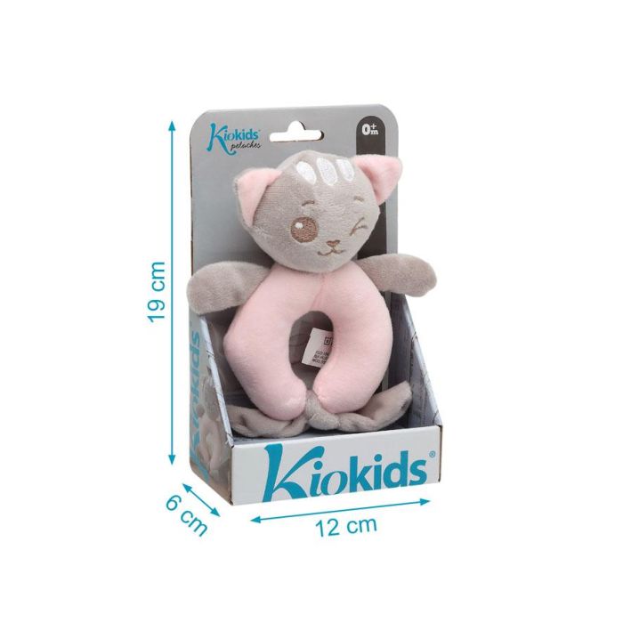 KioKids Sonajero Peluche Gatito Rosa para Bebés +3 Meses | Juguete Suave y Blandito para Desarrollo Sensorial y Auditivo 4 KioKids Sonajero Peluche Gatito Rosa para Bebés +3 Meses | Juguete Suave y Blandito para Desarrollo Sensorial y Auditivo 4