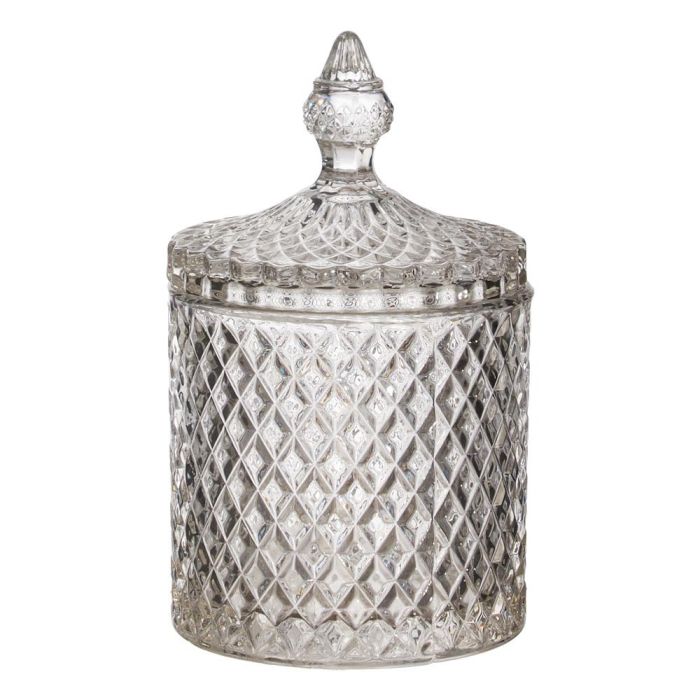Home Deco Factory Bombonera de Cristal, Altura 13.5 cm, Diámetro 8.5 cm 0 Home Deco Factory Bombonera de Cristal, Altura 13.5 cm, Diámetro 8.5 cm 0