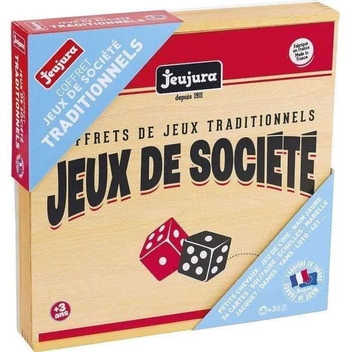 JEUJURA Caja de juegos de mesa tradicional - Caja de madera 2 JEUJURA Caja de juegos de mesa tradicional - Caja de madera 2