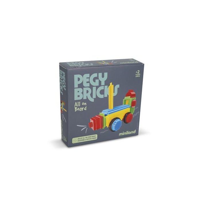 Juego Miniland Pegy Bricks: All On Board Construcciones (+2 Años)