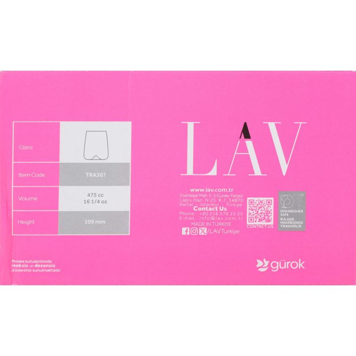 Lav Set 6 Vasos Terra 475Cc 8,6x10,9x8,6Cm (8 Cajas)