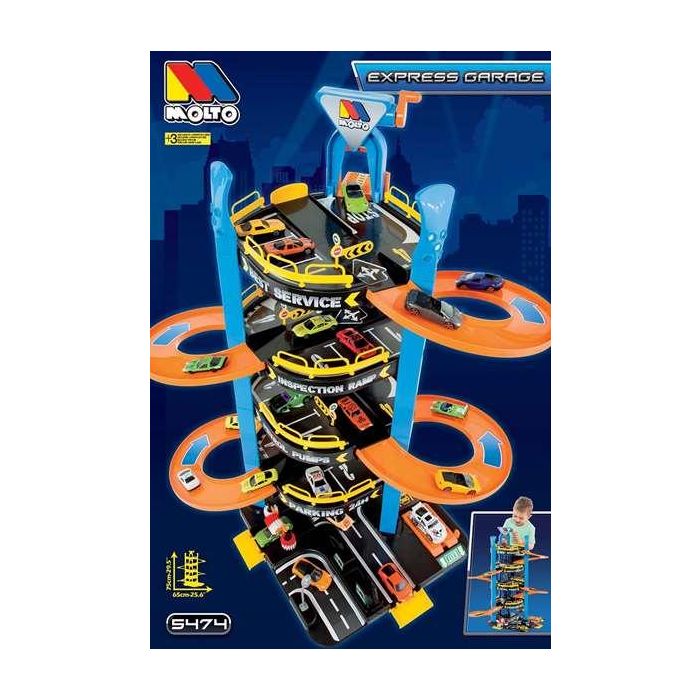 Molto Parking de 5 plantas con lavadero, elevador y rampas para coches, ideal para niños +3 años. Juguete de Plástico 57x56x75 cm 0 Molto Parking de 5 plantas con lavadero, elevador y rampas para coches, ideal para niños +3 años. Juguete de Plástico 57x56x75 cm 0