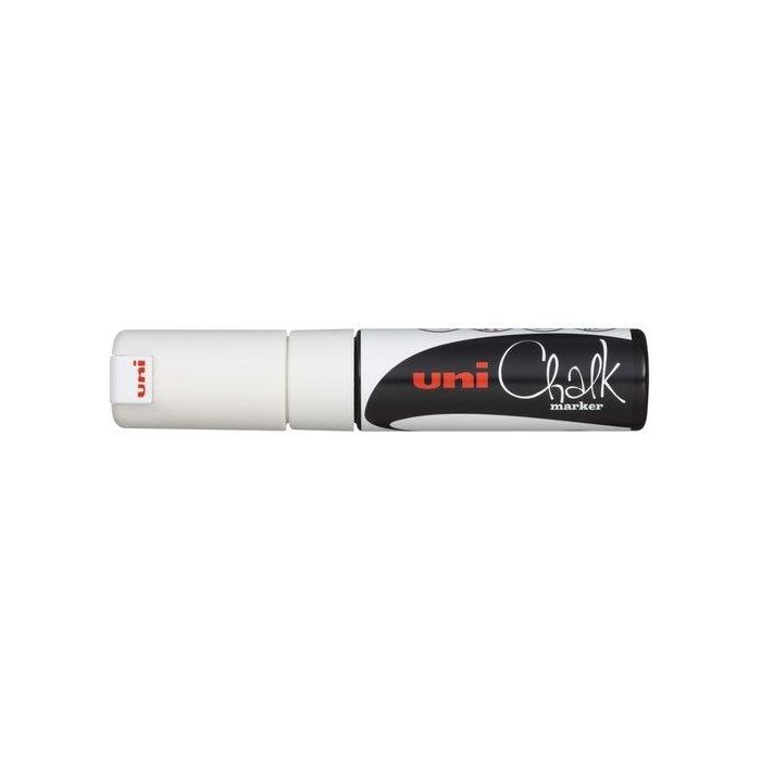 Marcador Tiza Liquida Uni-Ball Chalk Marker Pwe-8K 8.0 Mm Blanco 6 unidades