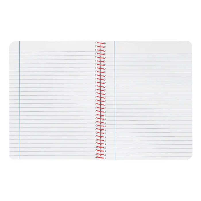 Liderpapel Cuaderno Espiral Wonder A4 Tapa Plástico 80 Hojas 90gr Rayado Horizontal con Margen Negro 5