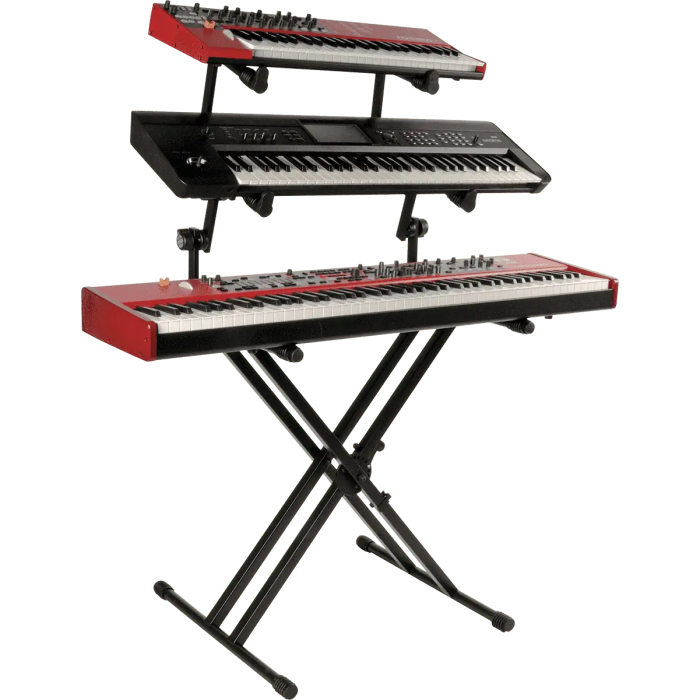 QUIKLOK Soporte Teclado Ql623 Formato "X" Doble Perfil Acero 3 Niveles Ajustable 120kg Negro Plegable 2