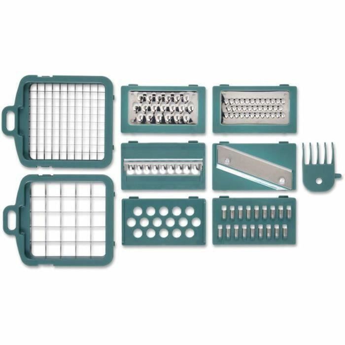 Livoo Mandolina Multifunción MEN435 con 8 Cuchillas de Acero Inoxidable y Bandeja Recolectora de 1.5L para Uso Seguro 3