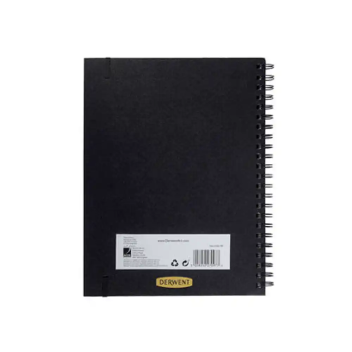 Derwent Cuaderno Espiral Dibujo Din A4 Papel Negro 40 Hojas 200 gr/m2 4