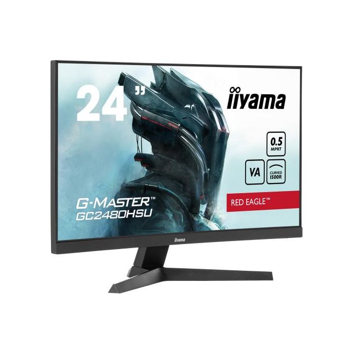 Iiyama GC2480HSU-B1 Monitor Gaming 24" Curvo 1500R, VA, Full HD, 180Hz, 0.5ms, Negro 1