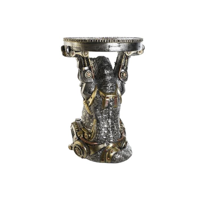 DKD Home Decor Mesita Auxiliar Steampunk Gris Multicolor 36 x 51 x 33 cm 4