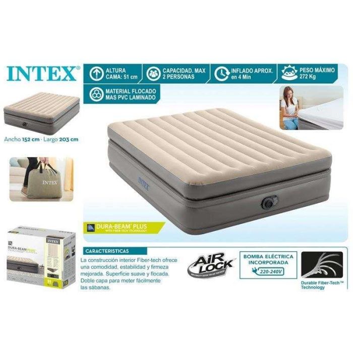 Cama aire queen prime comfort elevated altura 51 cm peso máximo 272 kg . bomba electrica incorporada 3 Cama aire queen prime comfort elevated altura 51 cm peso máximo 272 kg . bomba electrica incorporada 3