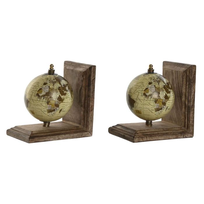 Sujetalibros Vintage DKD Home Decor Marron 10 x 15.5 x 15 cm Set de 2 3 Sujetalibros Vintage DKD Home Decor Marron 10 x 15.5 x 15 cm Set de 2 3