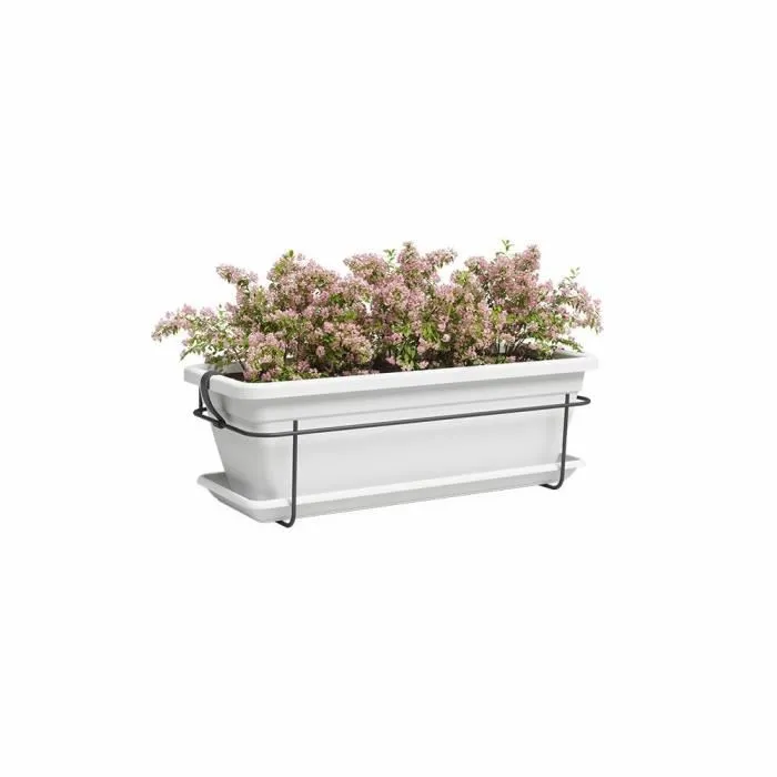 Artevasi Jardinera VENEZIA balcón KIT 50cm Blanco - 5600442802870 1