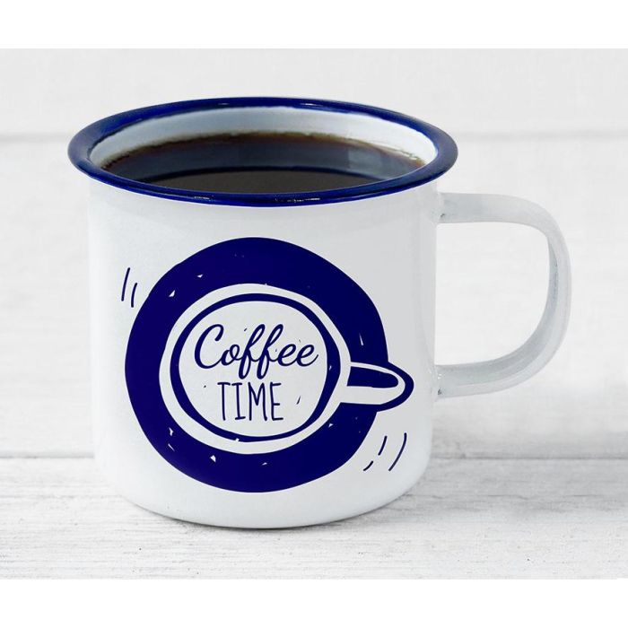 Mug esmaltada blanca con frases 150 ml - Privilege (24 Unidades) 2 Mug esmaltada blanca con frases 150 ml - Privilege (24 Unidades) 2