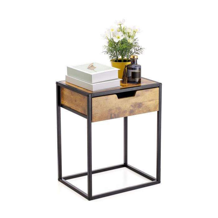 Mesita Auxiliar con Cajón 40x30x68 cm - Confortime (2 Unidades) 2 Mesita Auxiliar con Cajón 40x30x68 cm - Confortime (2 Unidades) 2