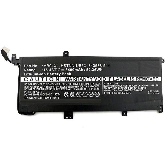 CoreParts Laptop Battery for HP 52.36Wh Li-ion 15.4V 3400mAh Black, Envy X360 M6, M6-AQ003DX, M6-AQ005DX, M6-AQ105DX, M6-AR004DX, M6-W102DX, CoreParts Laptop Battery for HP 52.36Wh Li-ion 15.4V 3400mAh Black, Envy X360 M6, M6-AQ003DX, M6-AQ005DX, M6-AQ105DX, M6-AR004DX, M6-W102DX,