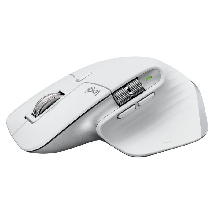Logitech MX Master 3S Ratón Inalámbrico Bluetooth Láser 8000 DPI Mano Derecha Color Gris Pale Grey para Oficina