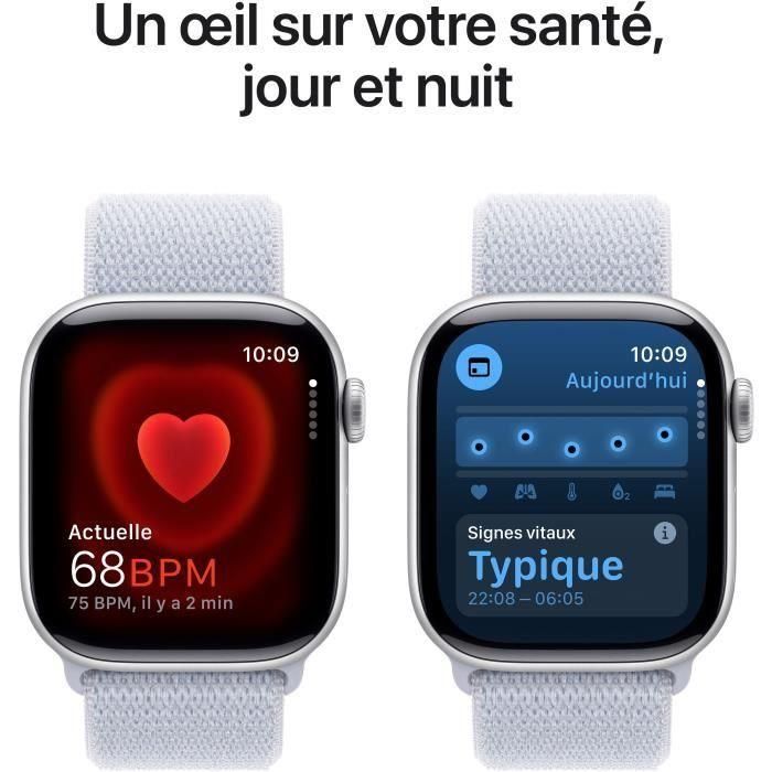 Apple Watch Series 10 GPS - 42 mm - Caja de aluminio plateada - Correa Loop deportiva Cloud azul 4 Apple Watch Series 10 GPS - 42 mm - Caja de aluminio plateada - Correa Loop deportiva Cloud azul 4