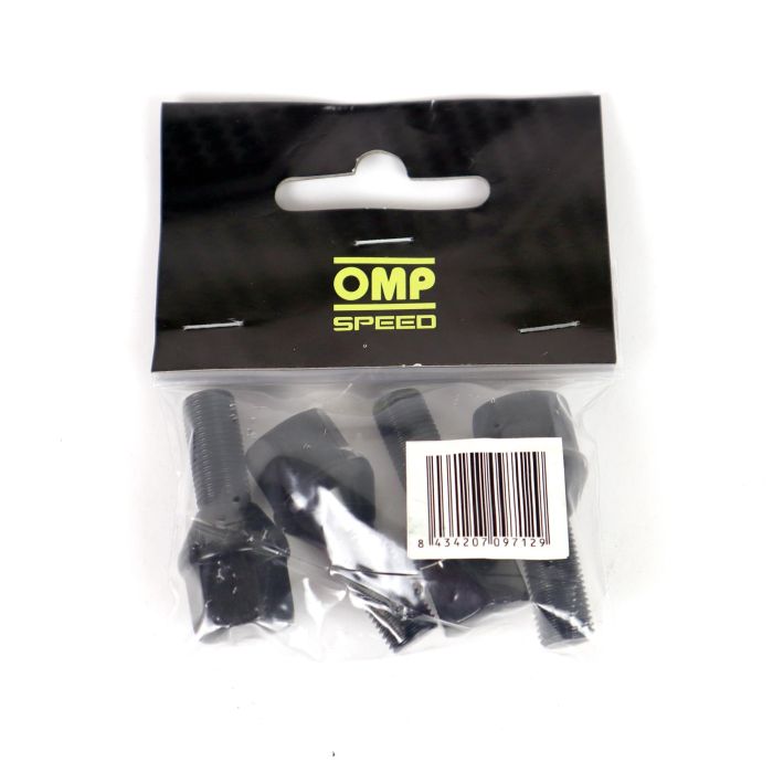 Omp Speed Juego De 4 Tornillos M12x1.25 Conico Largo 28 mm Llave 19 Color Negro Din 10.9 OMPS09531201 2 Omp Speed Juego De 4 Tornillos M12x1.25 Conico Largo 28 mm Llave 19 Color Negro Din 10.9 OMPS09531201 2
