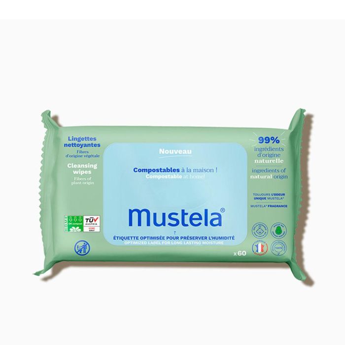 Mustela Bio Toallitas Limpiadoras Compostables 60 Unidades