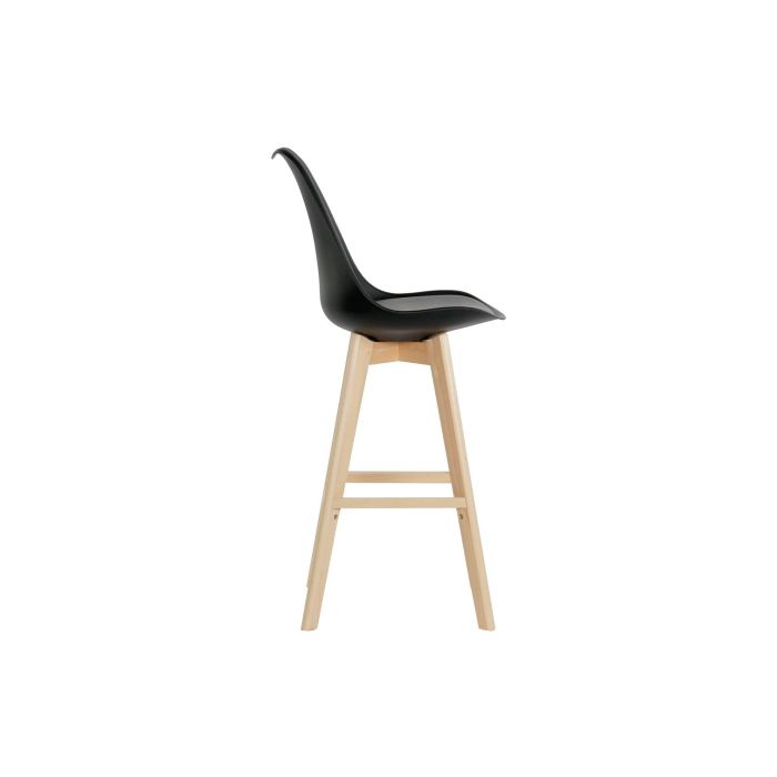 DKD Home Decor Taburete Scandi Negro Haya y Pu 50.5 x 109 x 57.5 cm 8