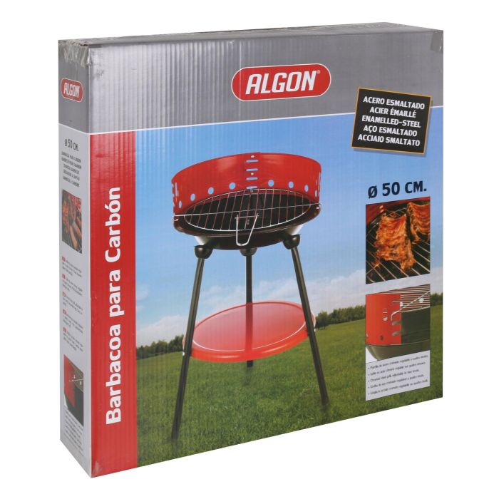 Algon Bbq Barbacoa Redonda 50 cm con Grill 48 cm 3
