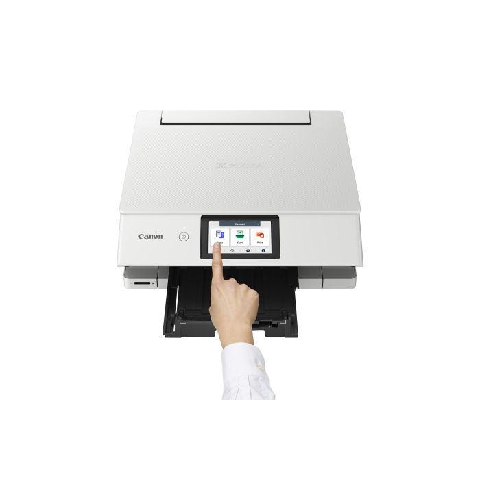 Canon PIXMA TS8751 Impresora Multifunción Inyección de Tinta Wi-Fi Dúplex 6 Tintas Pantalla Táctil Nube CD Color Blanco 4 Canon PIXMA TS8751 Impresora Multifunción Inyección de Tinta Wi-Fi Dúplex 6 Tintas Pantalla Táctil Nube CD Color Blanco 4