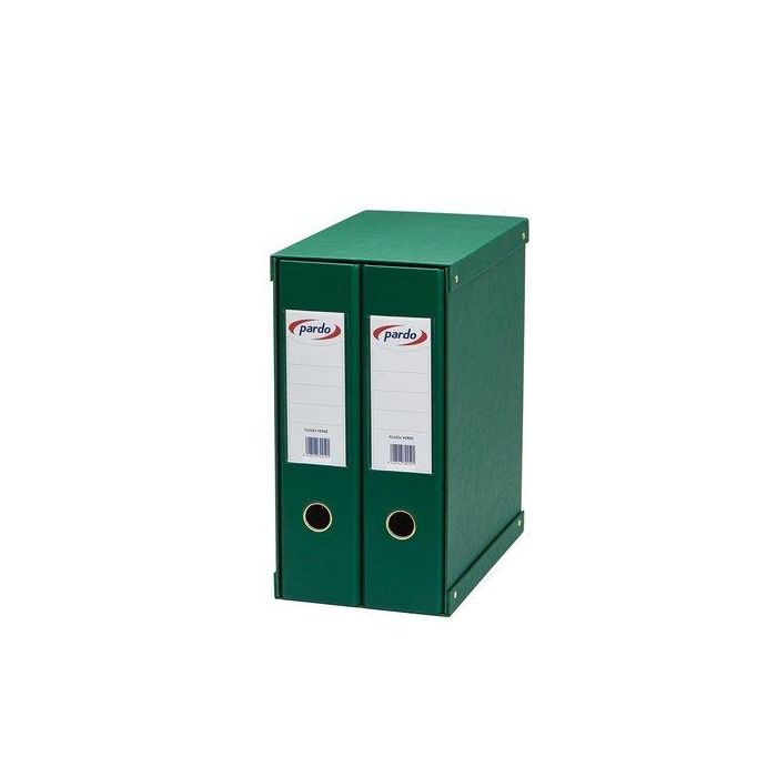 Modulo Archivadores Palanca Pardo Forrado Pvc 2 Uds.Fº 2 An.Mixtas 70Mm Verde
