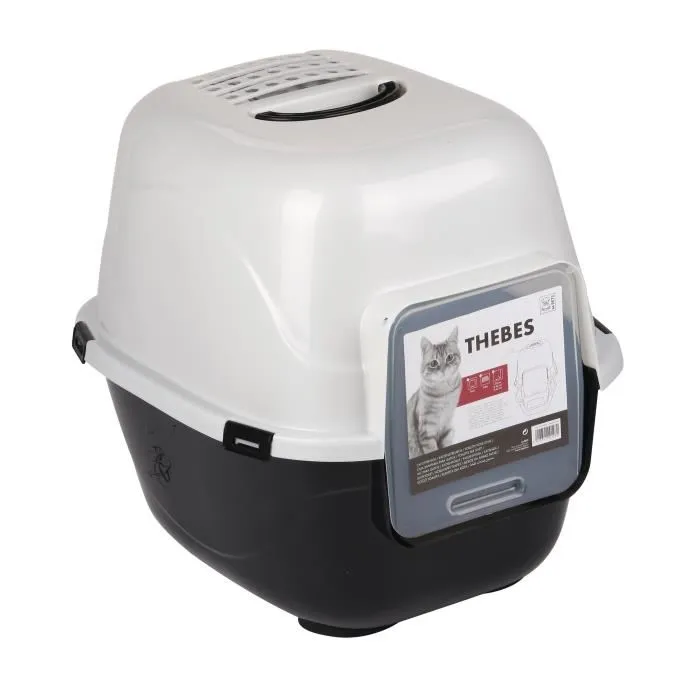 M Pets Baño Thebes 62x53x58 cm Blanco y Negro para Gatos 1 M Pets Baño Thebes 62x53x58 cm Blanco y Negro para Gatos 1