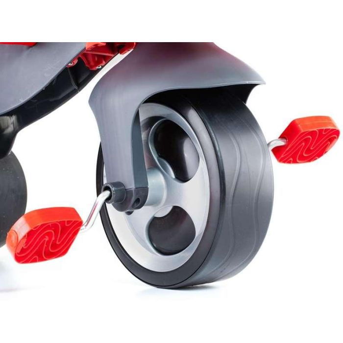 Molto Triciclo Urban Trike Rojo con Palo, Cinturón, Bolsa y Rueda de Goma 98 cm