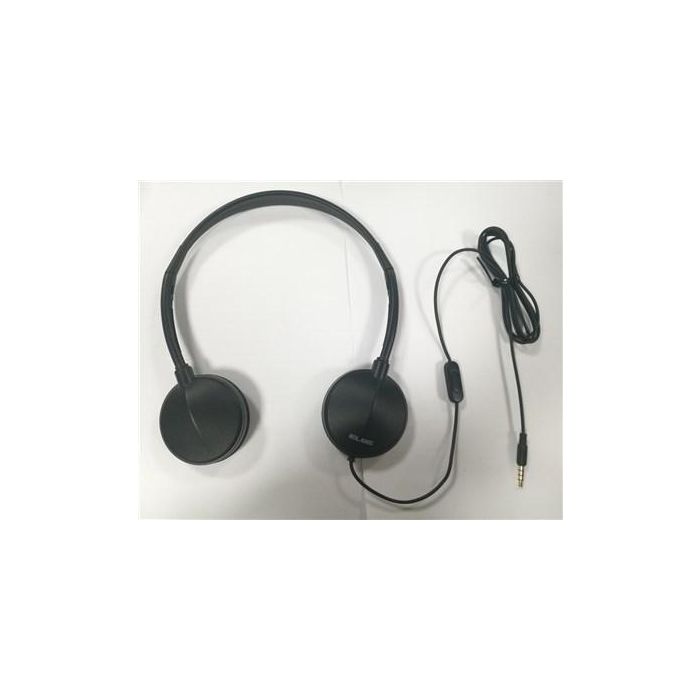 Elbe AU-789-CC Auricular Diadema Ultraligero Negro Cable 1,2M Sonido Claro y Natural 4