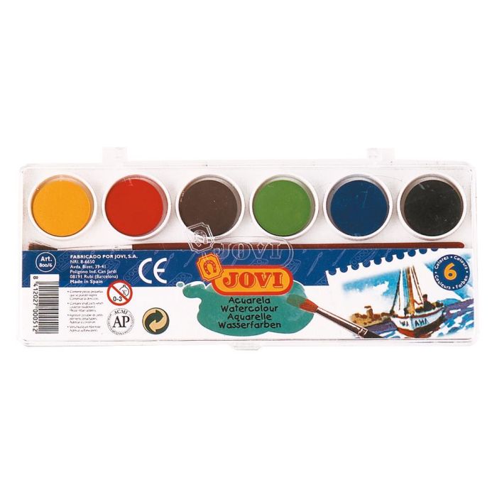 Acuarela Jovi 6 Colores Con Pincel Estuche De Plastico 5 unidades 1