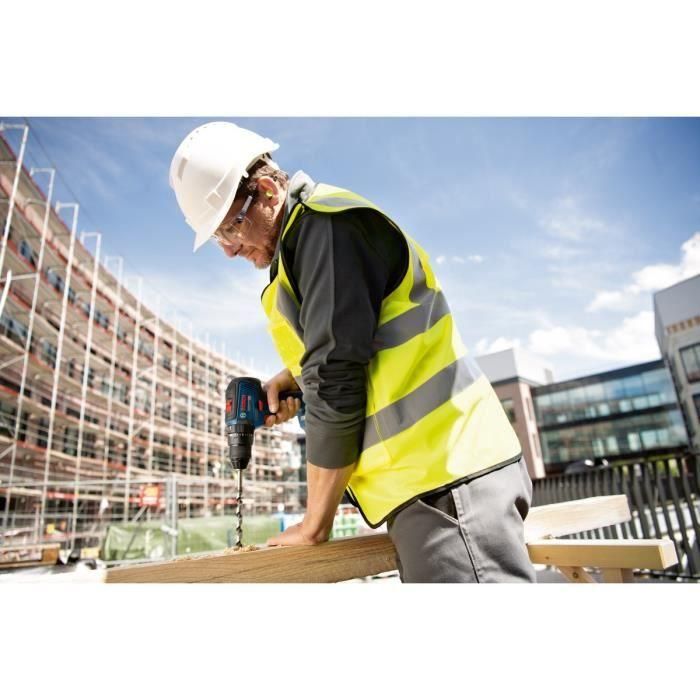 Bosch Professional GSB 18V-55 Taladro de percusión con 2 baterías 2,0Ah y cargador GAL 18V-40 1