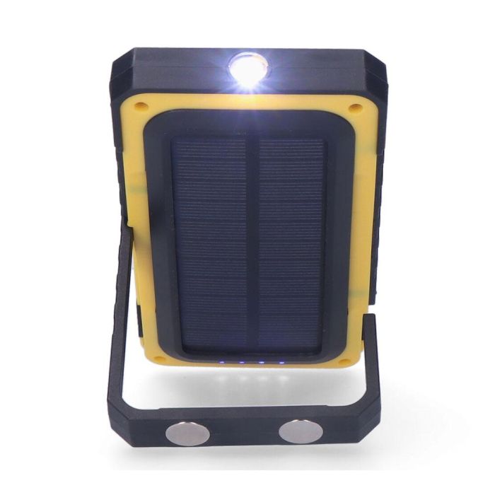 Edm Linterna Solar Force LED COB Recargable USB Panel Solar Imán Gancho 10W 750lm 6