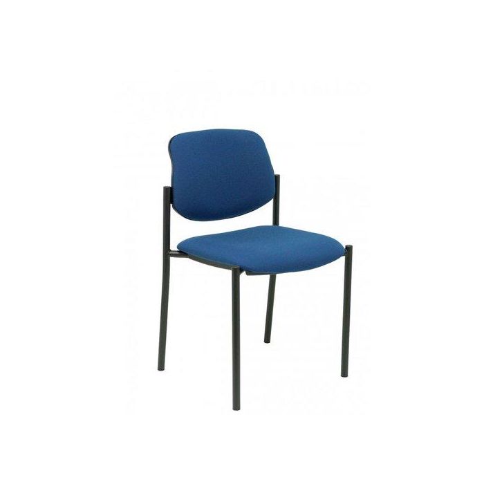 Silla Piqueras Y Crespo Villalgordo Confidente Chasis Negro Asiento Y Respaldo Tapizados Bali Azul Marino